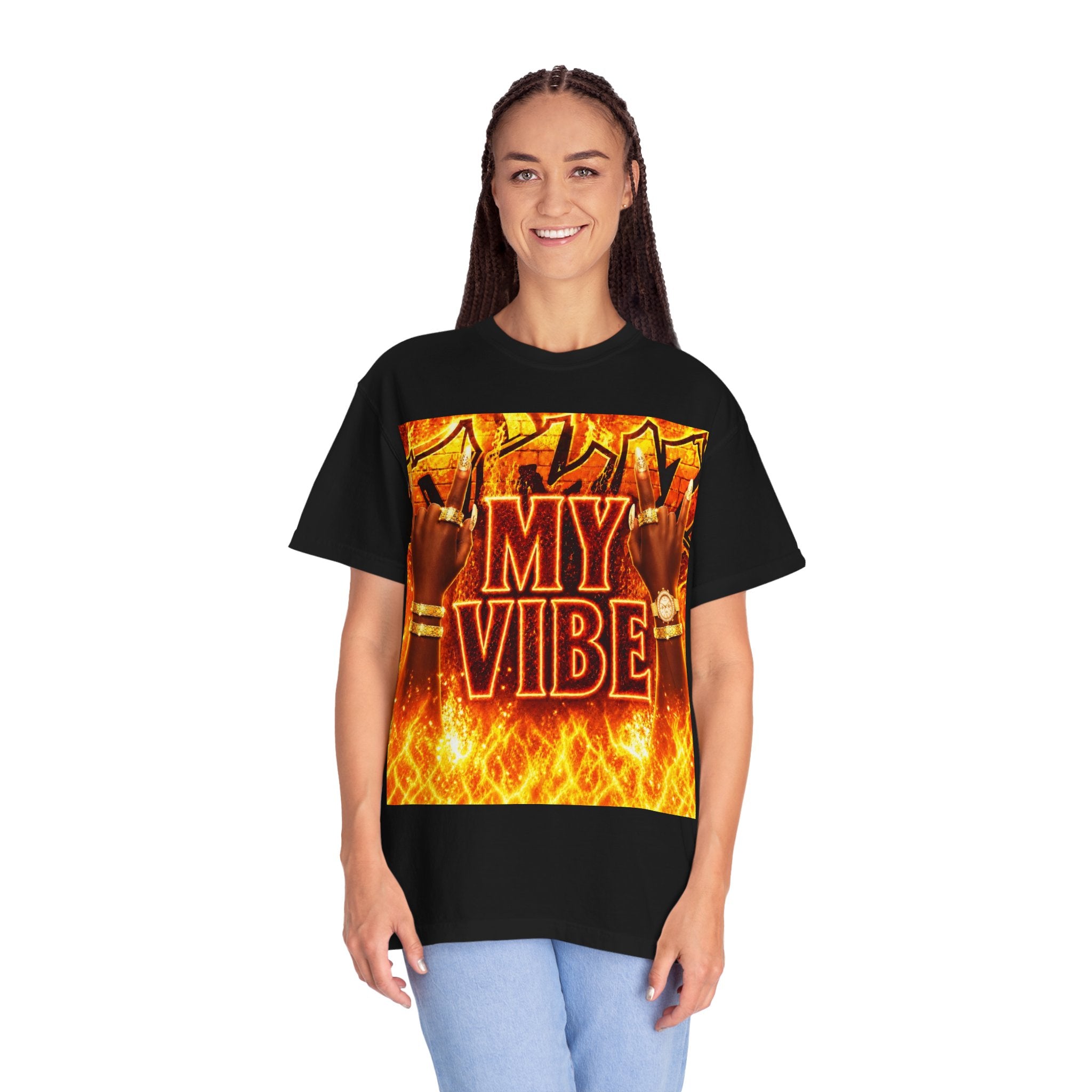 🔥 Women's Premium Vibe Flame Graphic T-Shirt 🔥